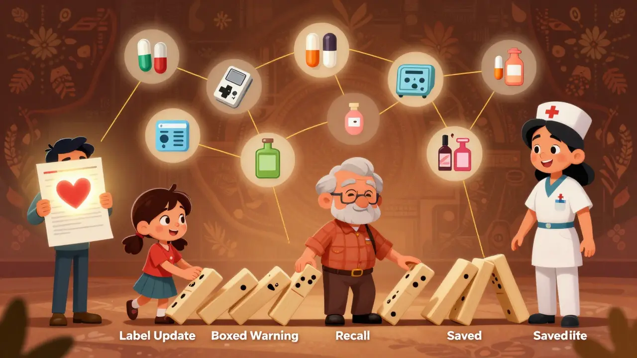 A single report triggers a chain reaction leading to drug safety improvements, saving lives of people from different ages and backgrounds.